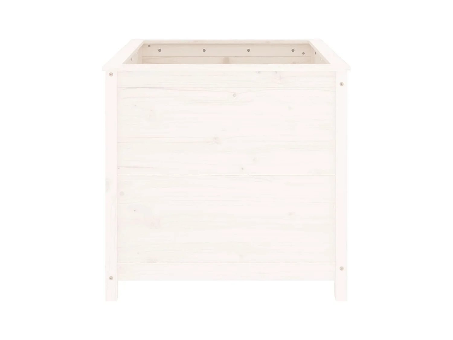 Jardinière bac lit surélevé bois blanche 82.5 x 82.5 x 78 cm 02_0037949