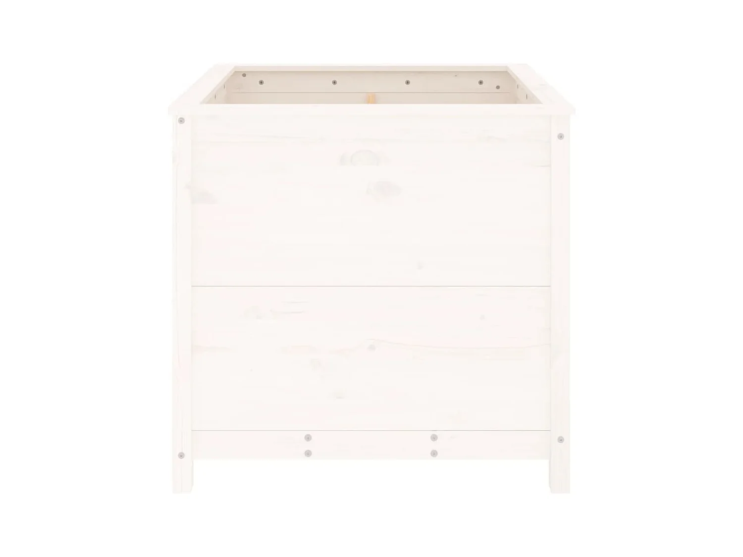 Jardinière bac lit surélevé bois blanche 82.5 x 82.5 x 78 cm 02_0037949