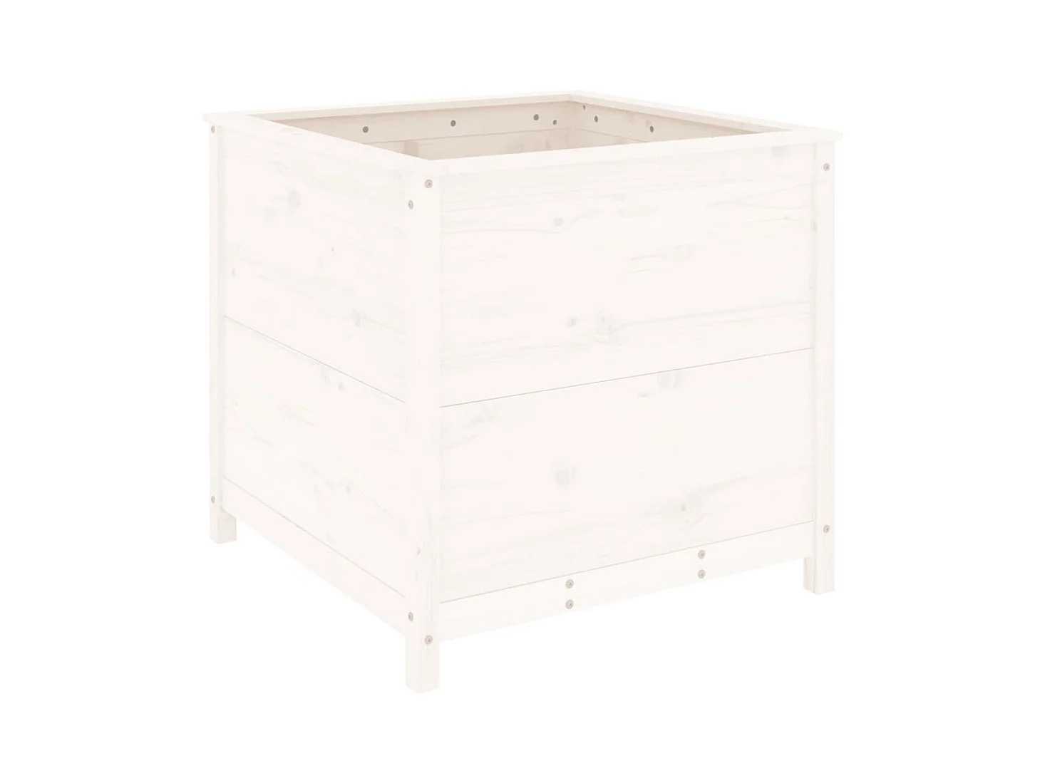 Jardinière bac lit surélevé bois blanche 82.5 x 82.5 x 78 cm 02_0037949