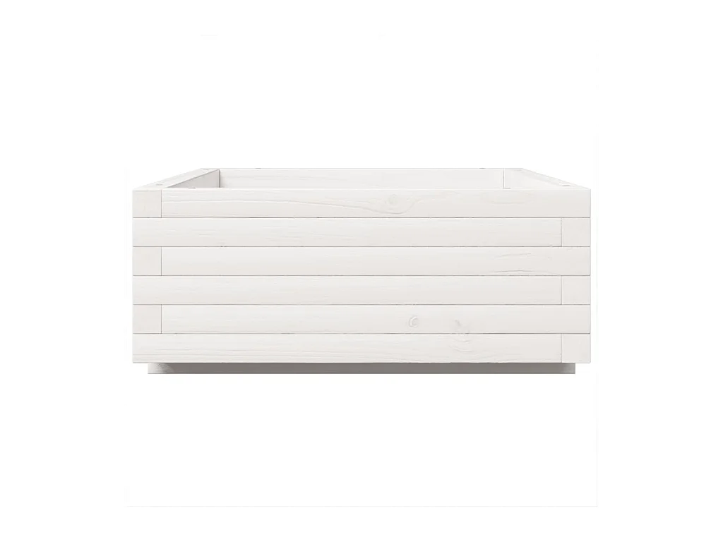 Jardinière bac lit surélevé bois blanche 90 x 60 x 45438 cm 02_0038013