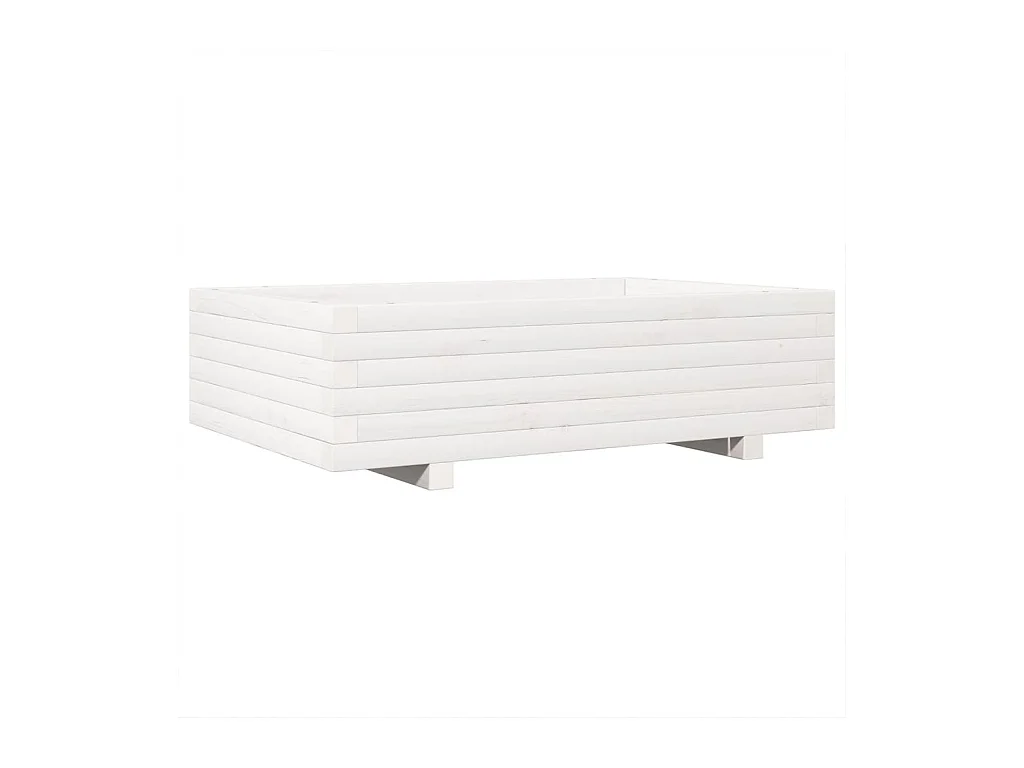 Jardinière bac lit surélevé bois blanche 90 x 60 x 45438 cm 02_0038013