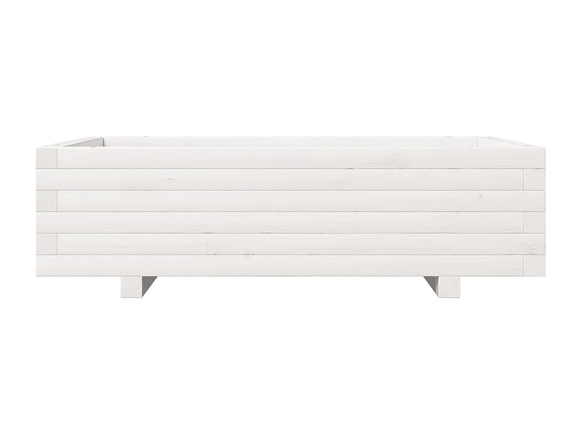 Jardinière bac lit surélevé bois blanche 90 x 60 x 45438 cm 02_0038013