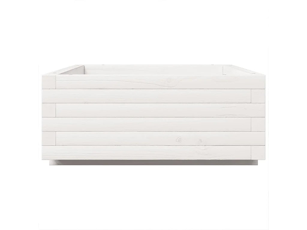 Jardinière bac lit surélevé bois blanche 90 x 60 x 45438 cm 02_0038013