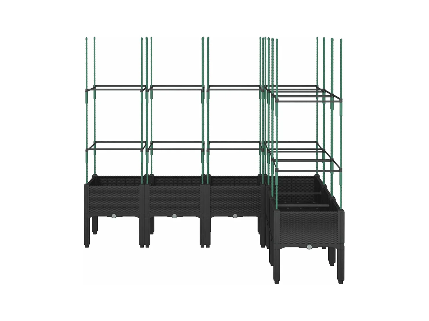 Jardinière bac lit surélevé noire 160 x 120 x 142 cm 02_0038257