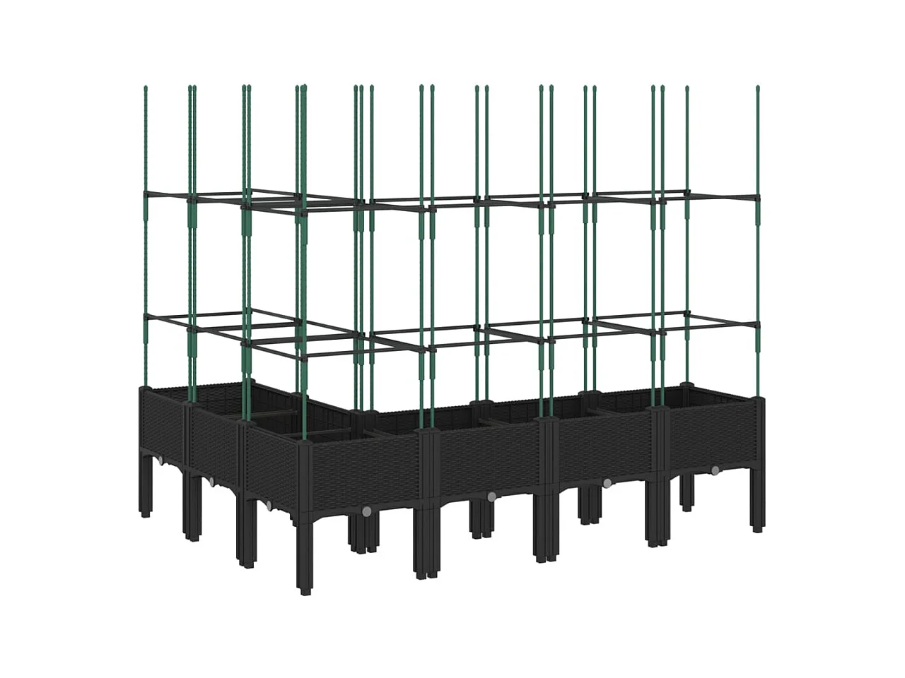 Jardinière bac lit surélevé noire 160 x 120 x 142 cm 02_0038257