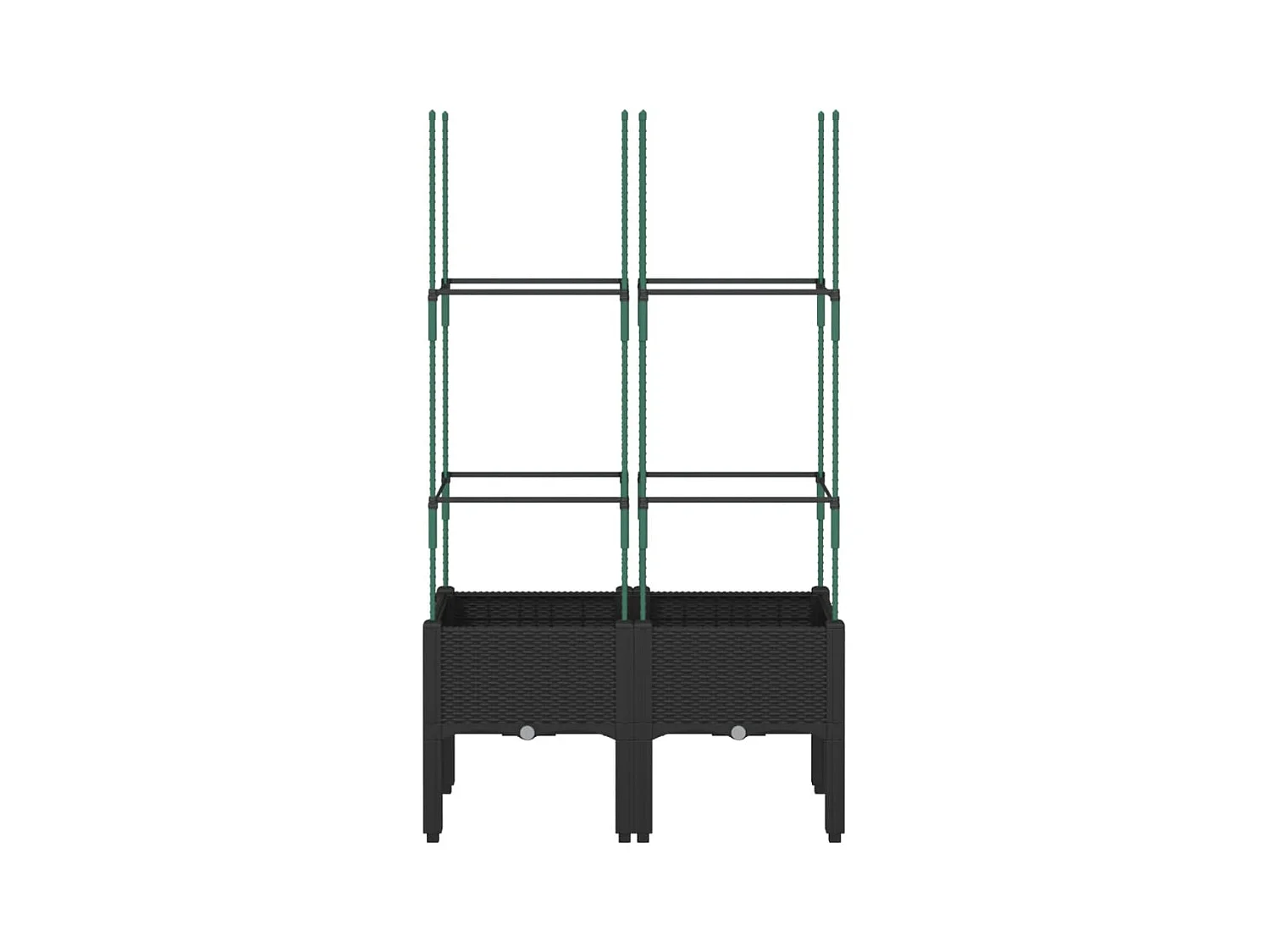 Jardinière bac lit surélevé noire 80 x 40 x 142 cm 02_0038316