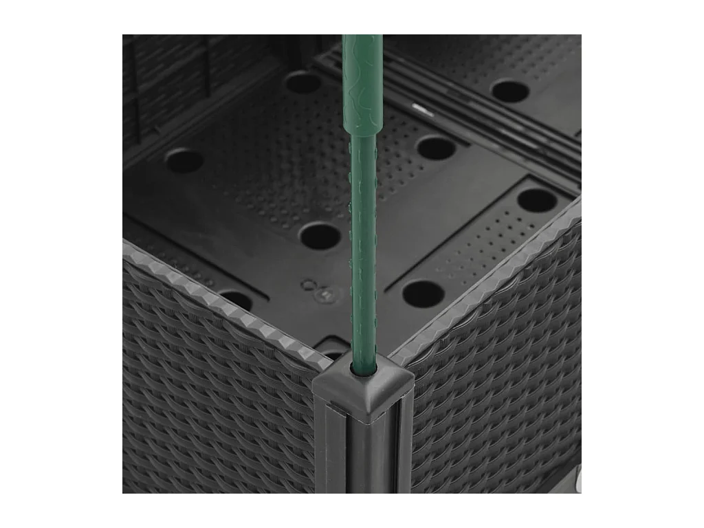 Jardinière bac lit surélevé noire 80 x 40 x 142 cm 02_0038316