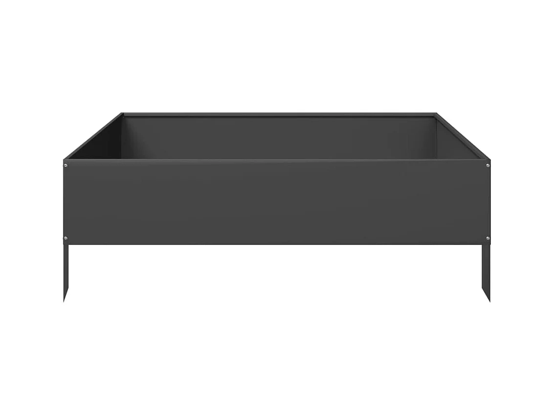 Jardinière bac lit surélevé noire 100 x 100 x 33.5 cm 02_0039282