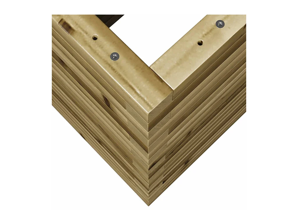 Jardinière bac lit surélevé bois marron 90 x 40 x 68.5 cm 02_0037990