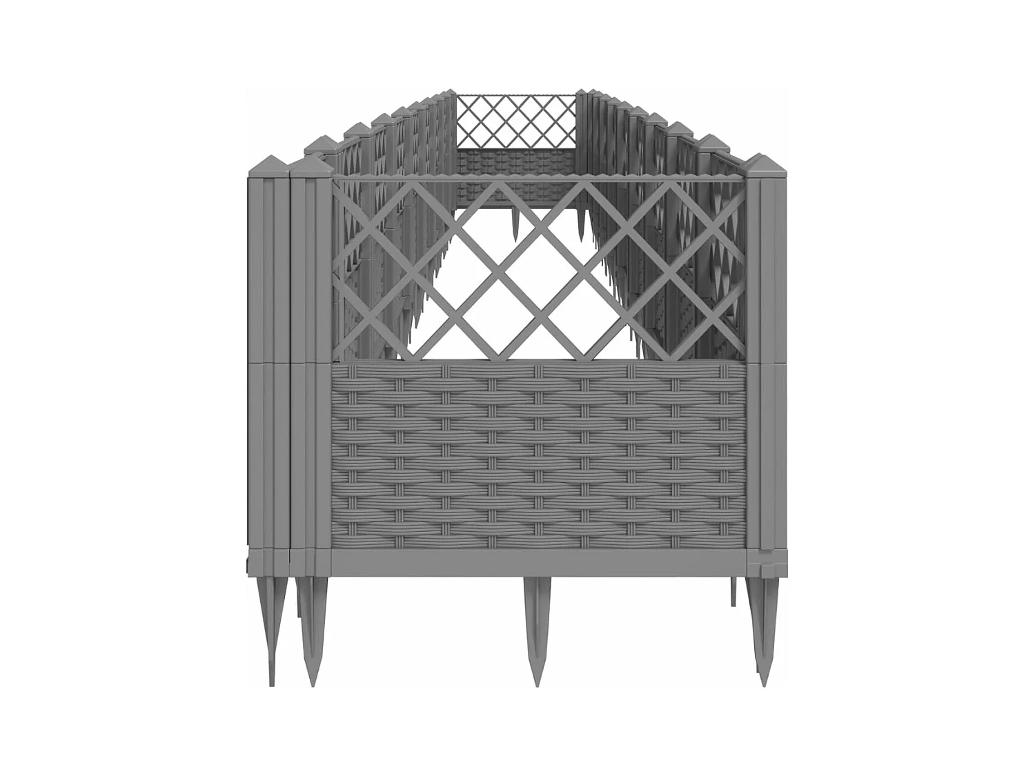 Jardinière bac lit surélevé grise 363 x 5 x 43 cm 02_0038208