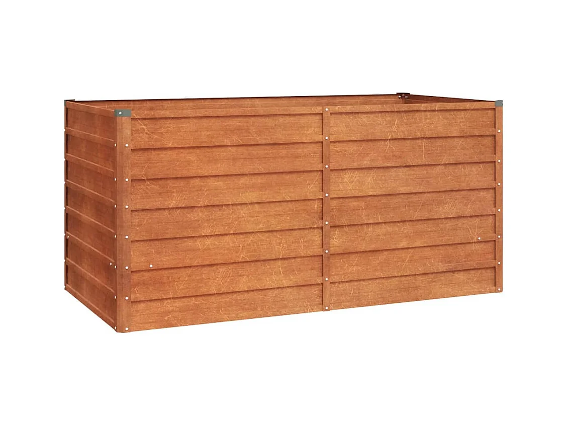 Jardinière bac lit surélevé marron 160 x 80 x 77 cm 02_0039865