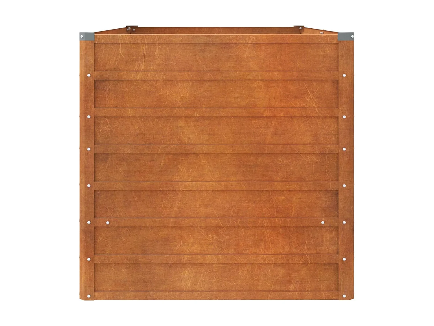 Macetero bancal elevado plantas flores terraza jardín oxidado 160 x 80 x 77 cm acero corten marrón 02_0039865