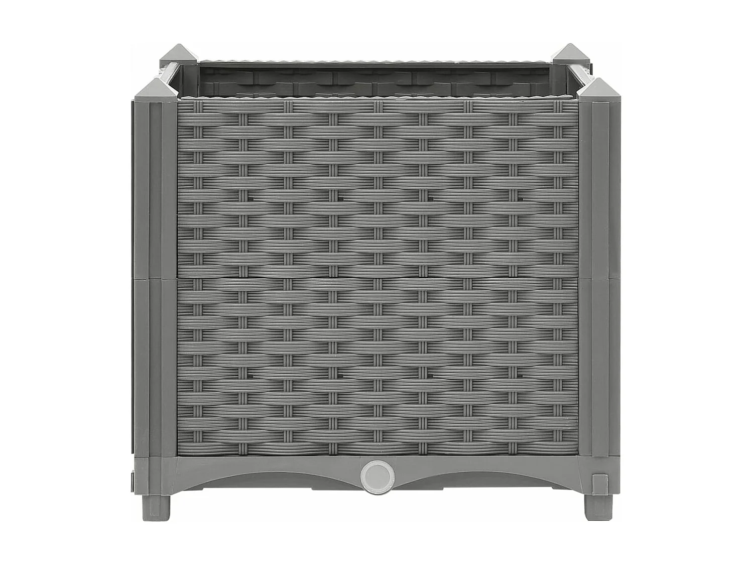 Jardinière bac lit surélevé grise 40 x 40 x 38 cm 02_0039226