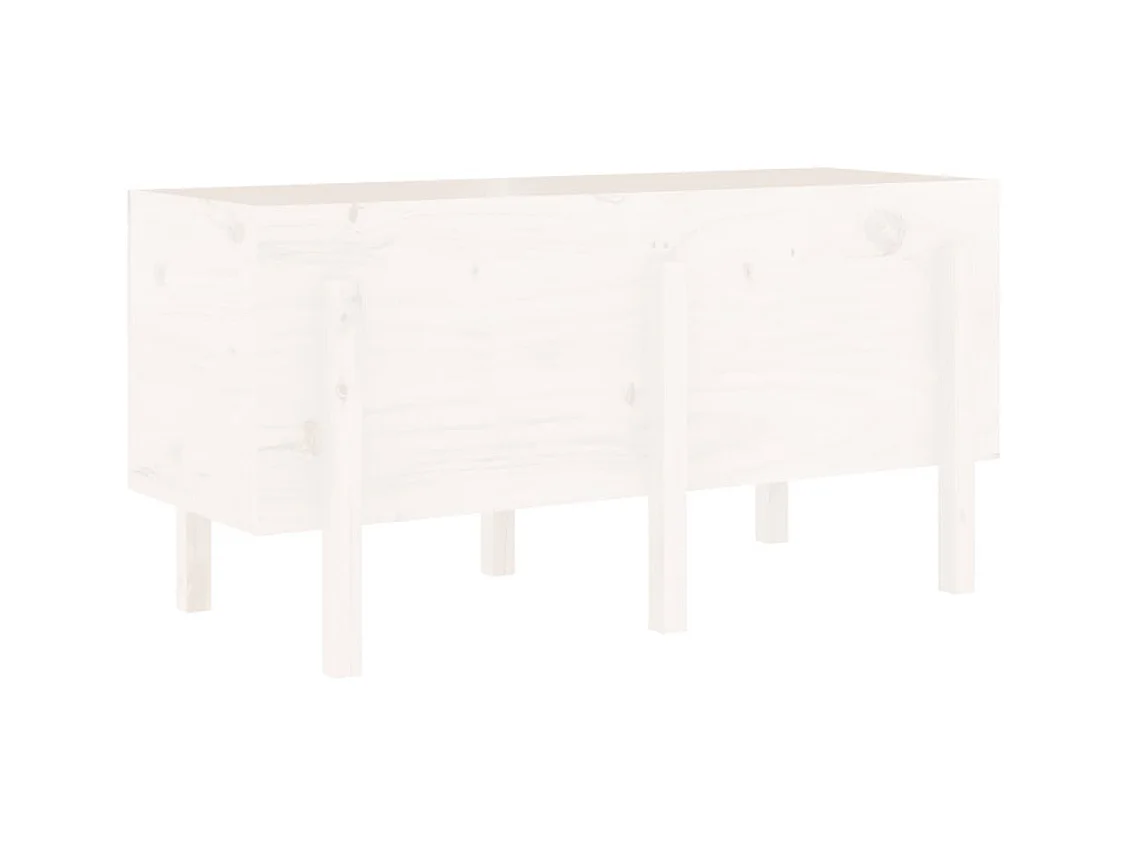 Jardinière bac lit surélevé bois blanche 121 x 50 x 57 cm 02_0039356
