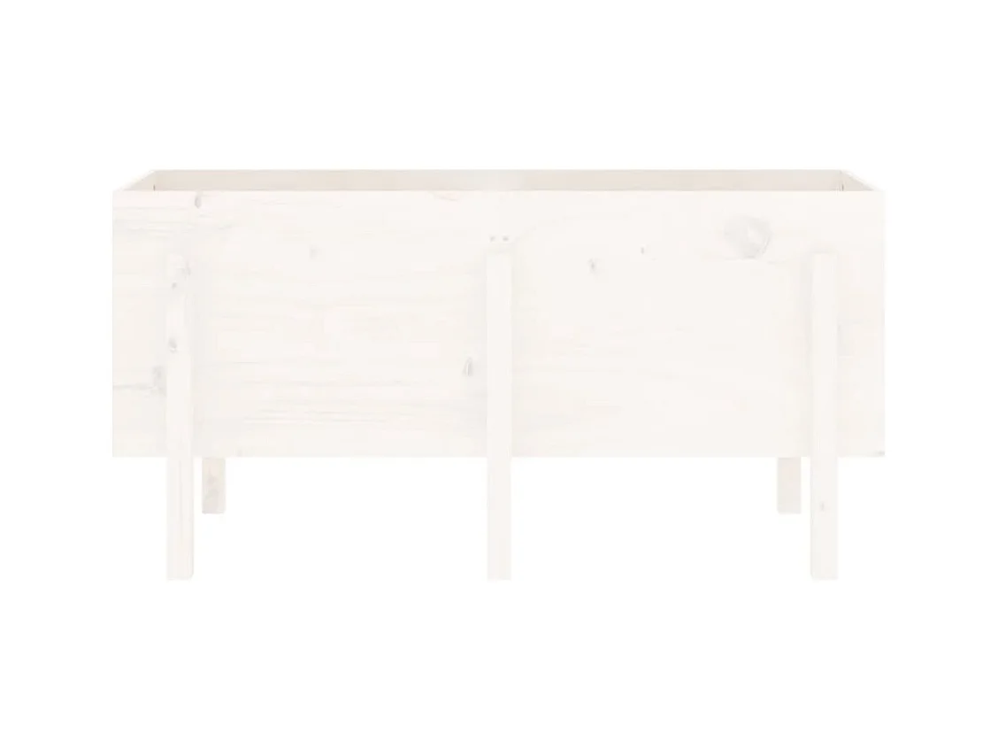 Jardinière bac lit surélevé bois blanche 121 x 50 x 57 cm 02_0039356