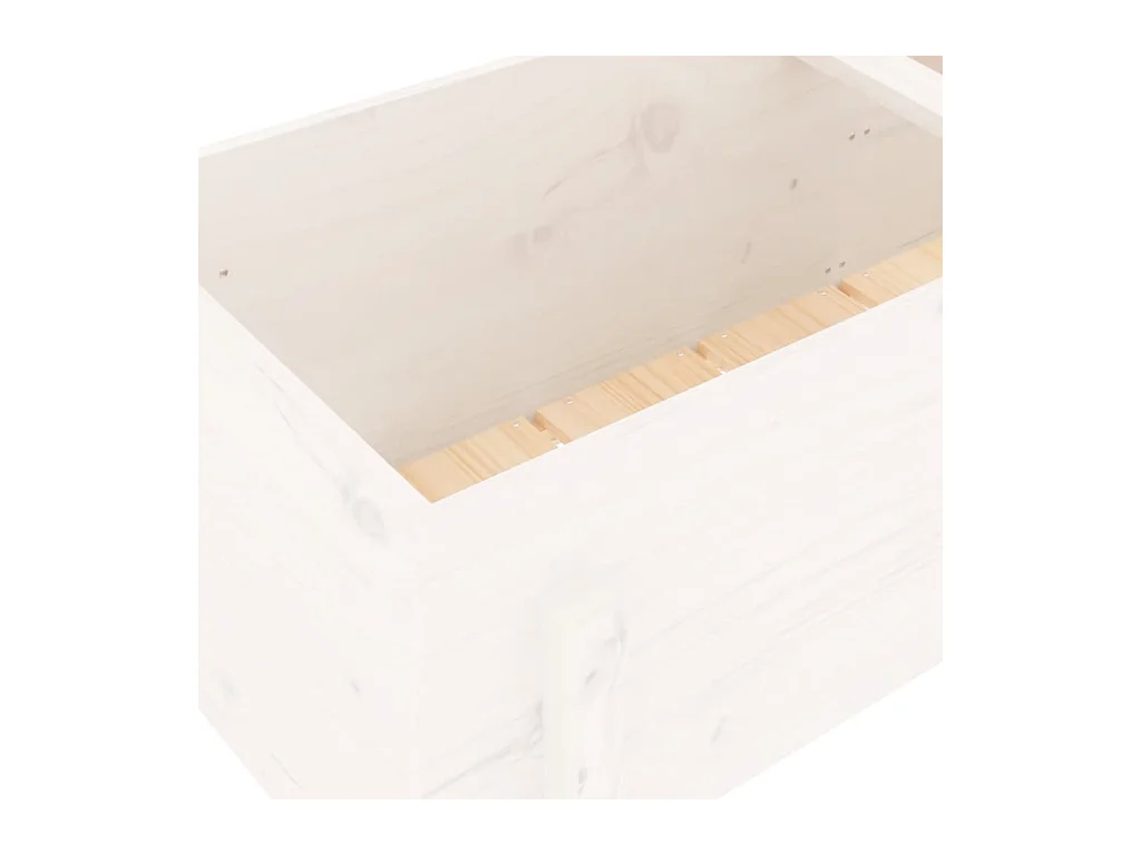 Jardinière bac lit surélevé bois blanche 121 x 50 x 57 cm 02_0039356