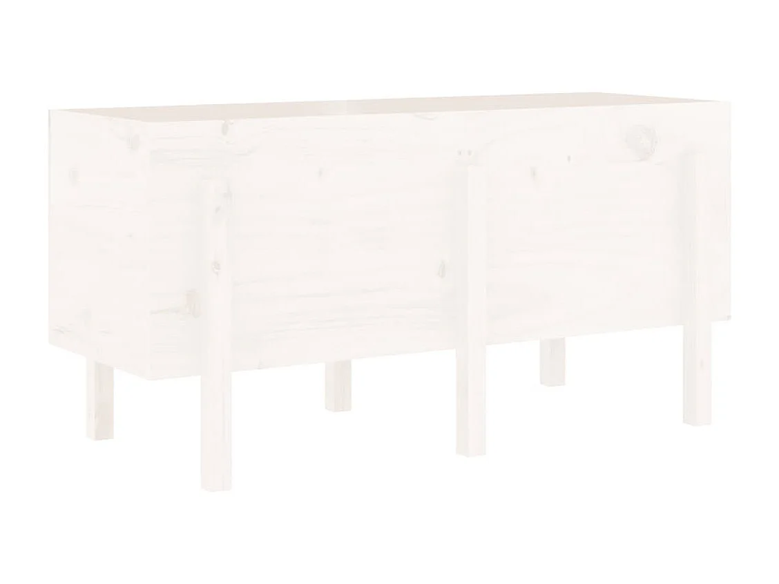 Jardinière bac lit surélevé bois blanche 121 x 50 x 57 cm 02_0039356