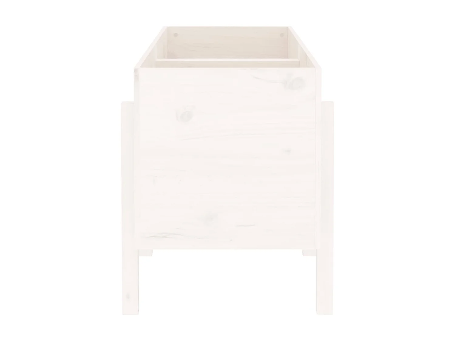 Jardinière bac lit surélevé bois blanche 121 x 50 x 57 cm 02_0039356