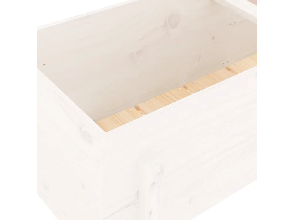 Jardinière bac lit surélevé bois blanche 121 x 50 x 57 cm 02_0039356