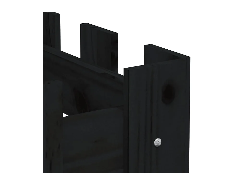 Jardinière bac lit surélevé noire 200 x 30 x 30 cm 02_0039805