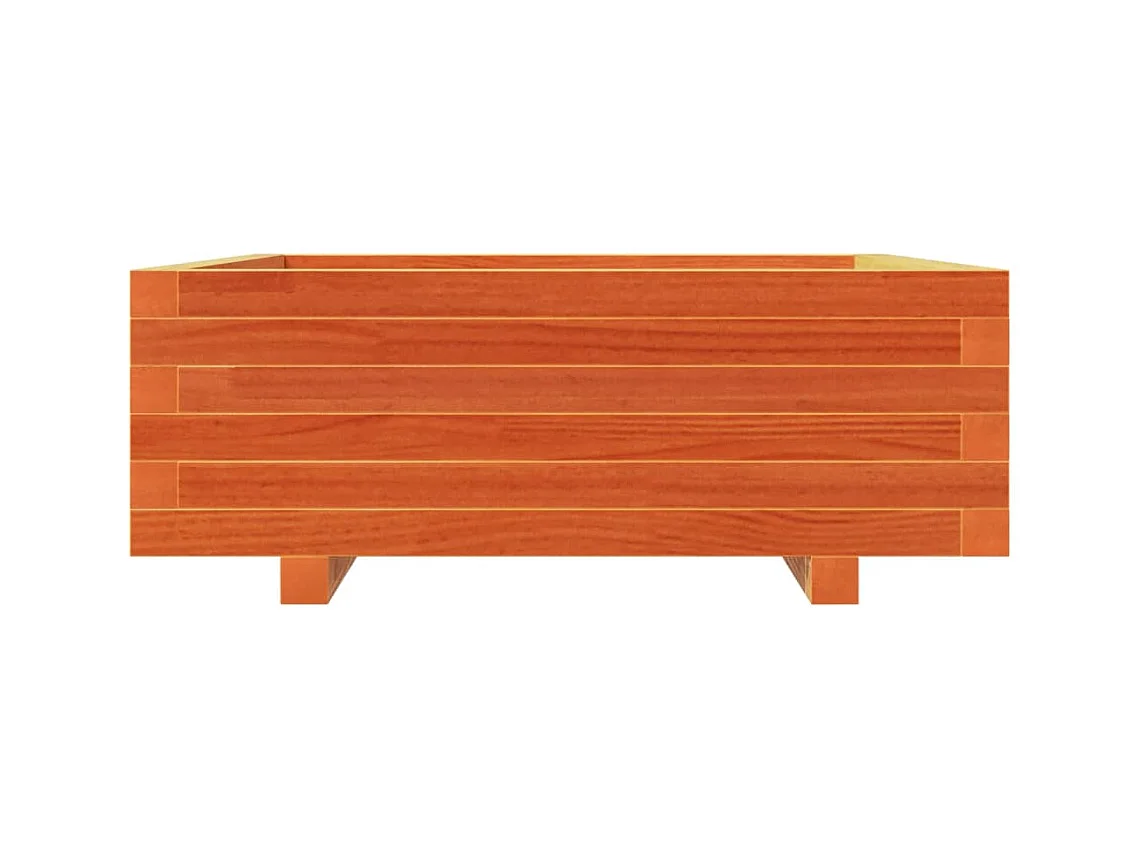 Jardinière bac lit surélevé bois marron 70 x 70 x 45438 cm 02_0038489