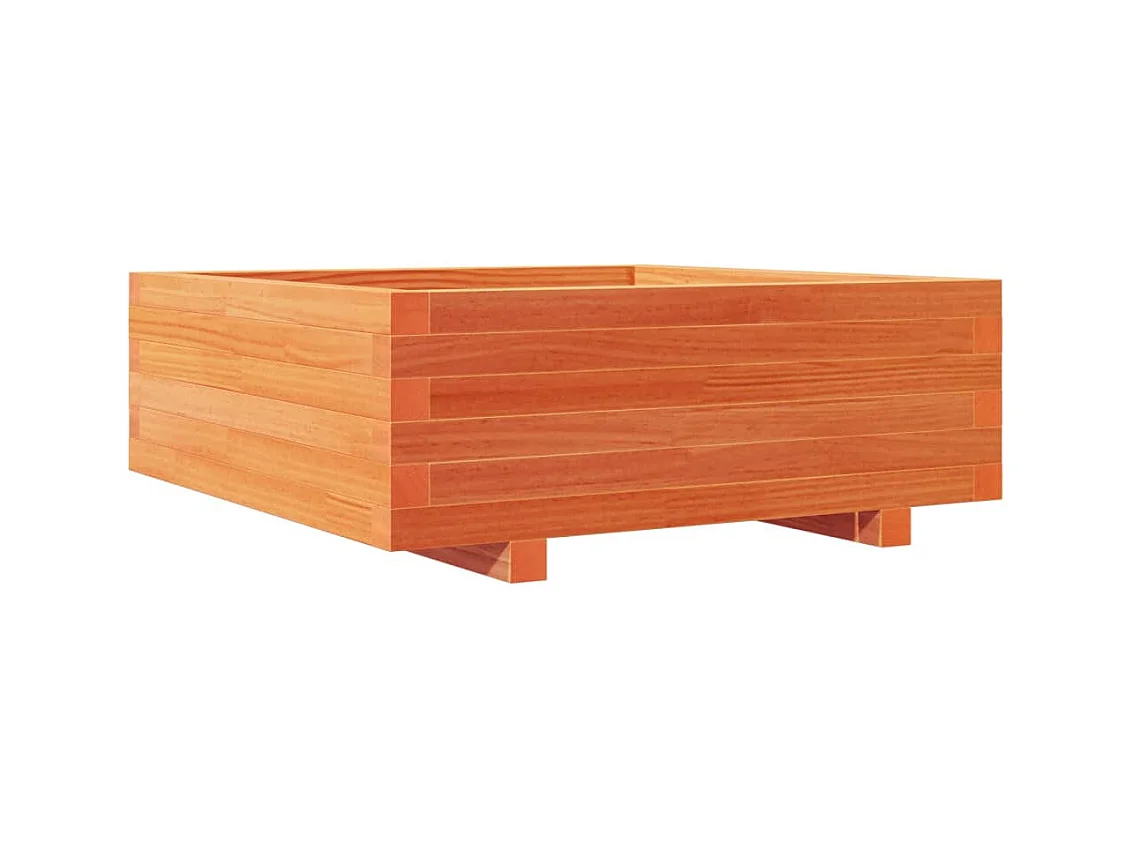 Jardinière bac lit surélevé bois marron 70 x 70 x 45438 cm 02_0038489