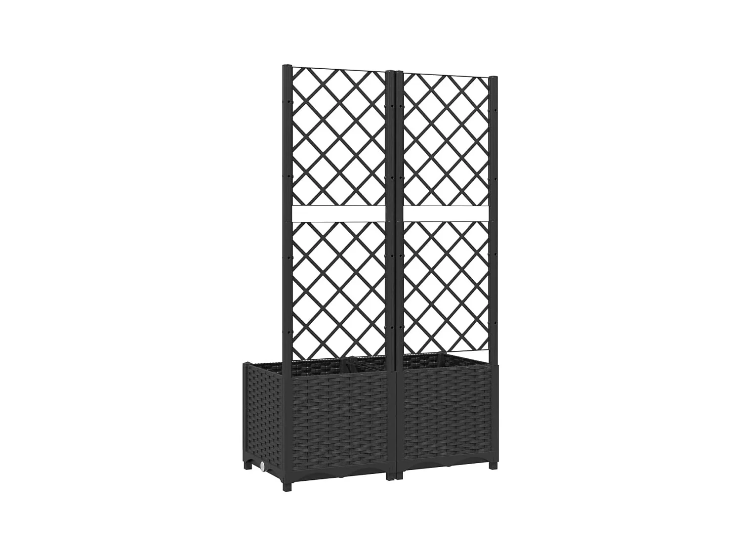 Jardinière bac lit surélevé noire 80 x 40 x 136 cm 02_0038308