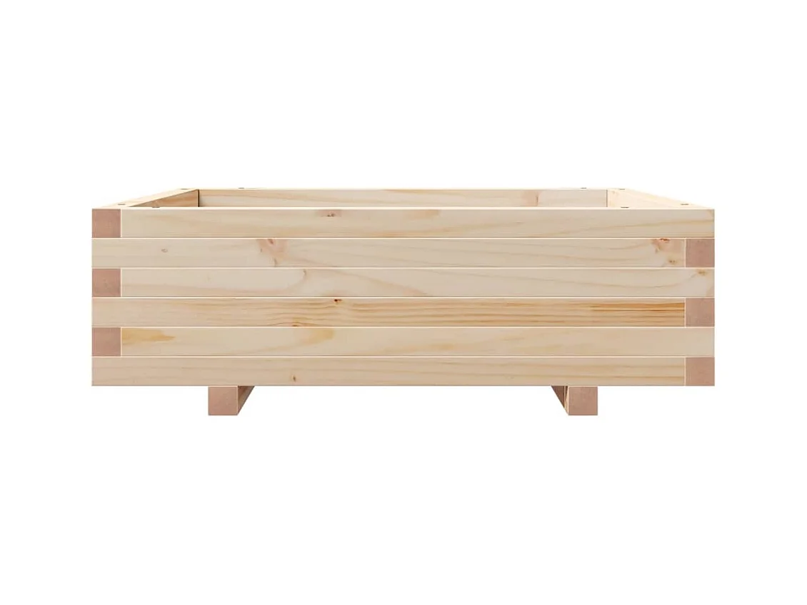 Jardinière bac lit surélevé bois marron 80 x 80 x 45438 cm 02_0037892