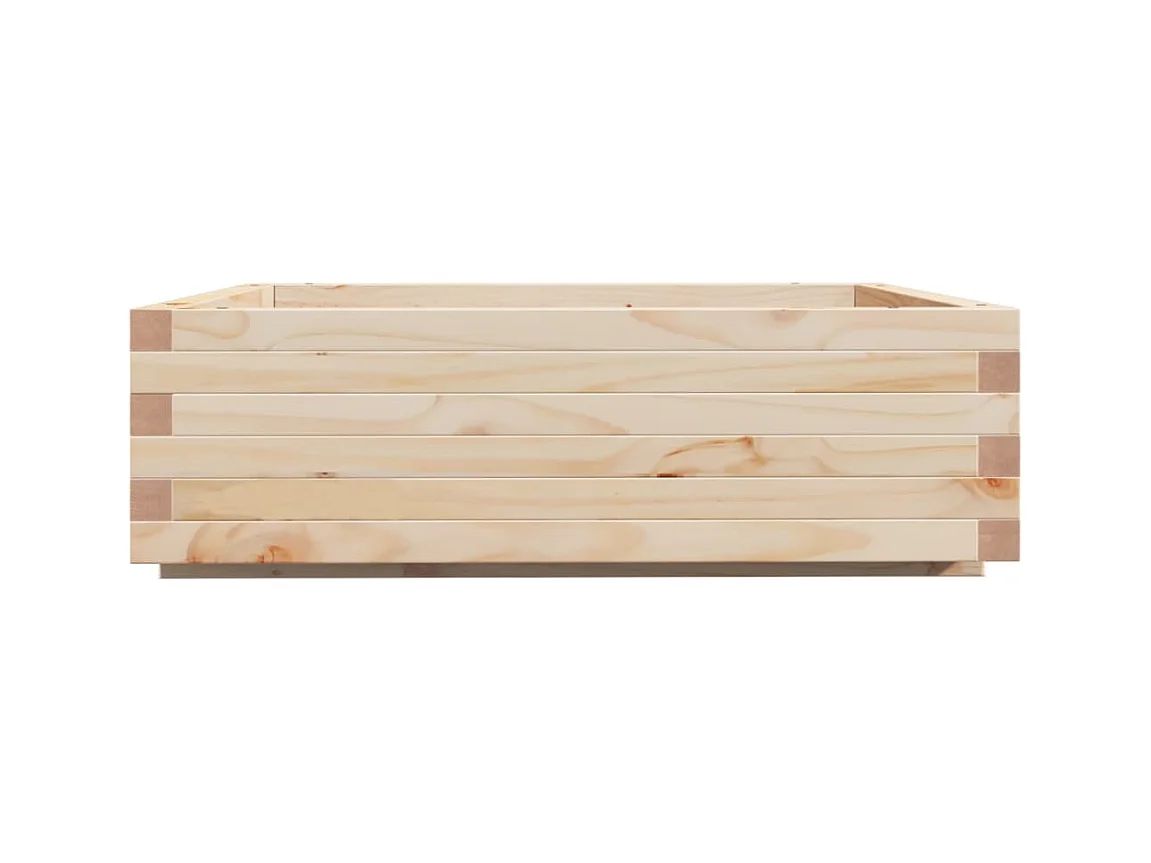 Jardinière bac lit surélevé bois marron 80 x 80 x 45438 cm 02_0037892