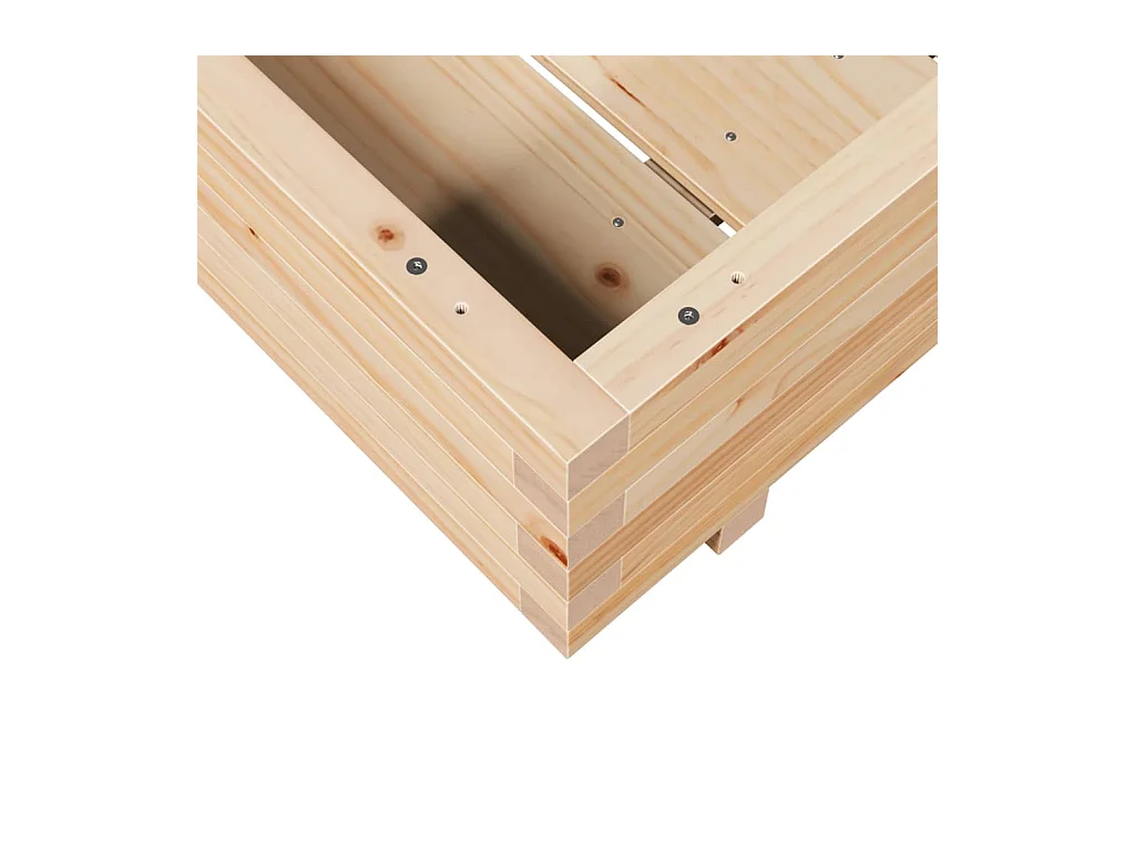 Jardinière bac lit surélevé bois marron 80 x 80 x 45438 cm 02_0037892