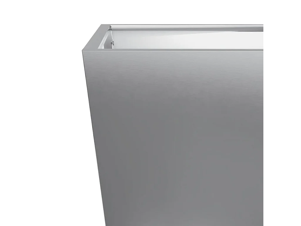 Fioriera aiuola rialzata vassoio piante fiori terrazza giardino 30 x 30 x 30 cm acciaio zincato grigio 02_0037491