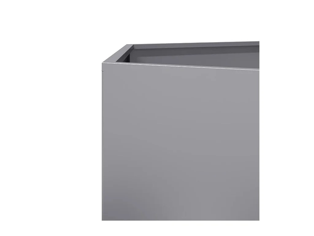 Bandeja para plantador canteiro elevado plantas flores terraço jardim hexágono 69 x 60 x 45 cm aço galvanizado prata 02_0038652