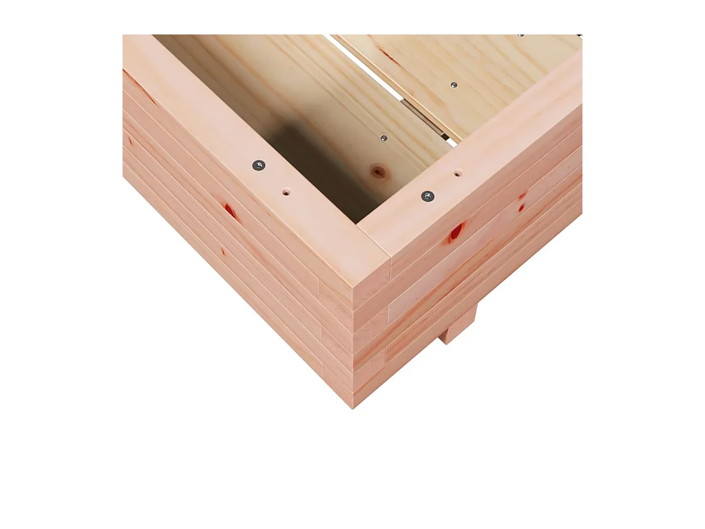 Jardinière bac lit surélevé bois marron 90 x 90 x 45438 cm 02_0038050