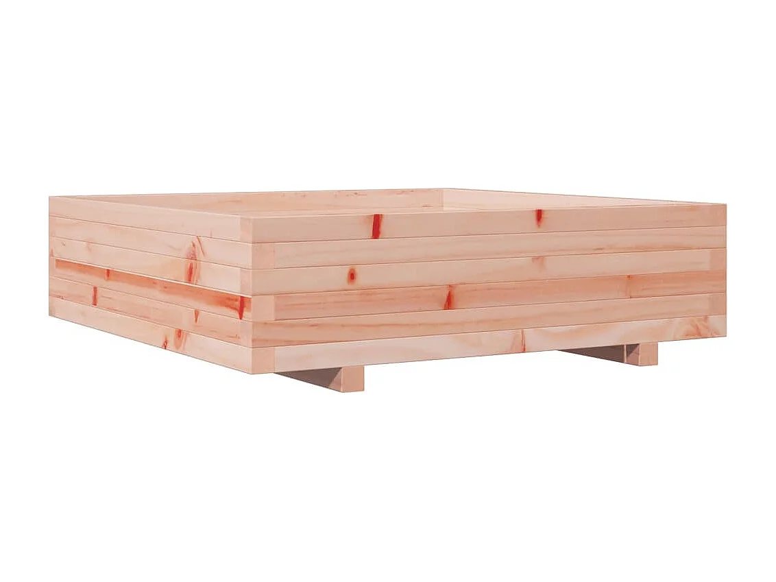 Vassoio per fioriera aiuola rialzata piante fiori terrazza giardino 90 x 90 x 26,5 cm legno massello marrone Douglas 02_0038050