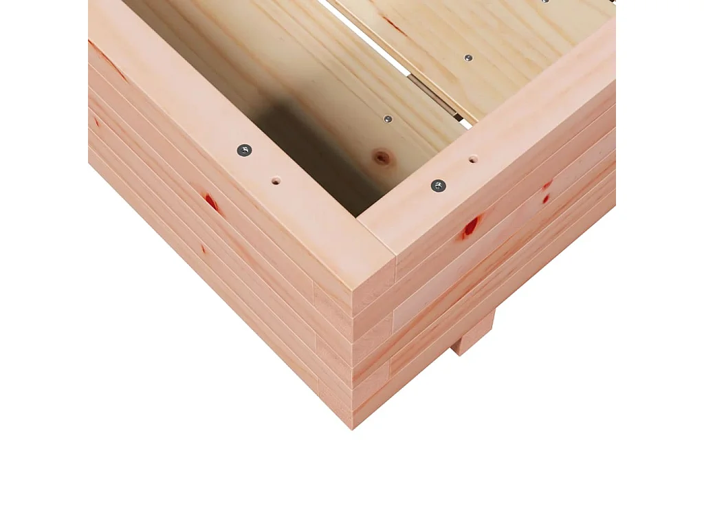 Vassoio per fioriera aiuola rialzata piante fiori terrazza giardino 90 x 90 x 26,5 cm legno massello marrone Douglas 02_0038050