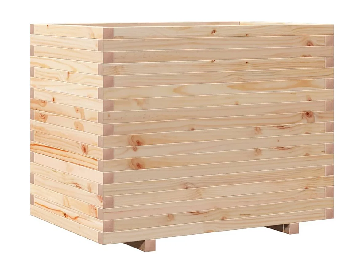 Vassoio per fioriera aiuola rialzata piante fiori terrazza giardino 90 x 60 x 72 cm legno di pino massiccio marrone 02_0038036