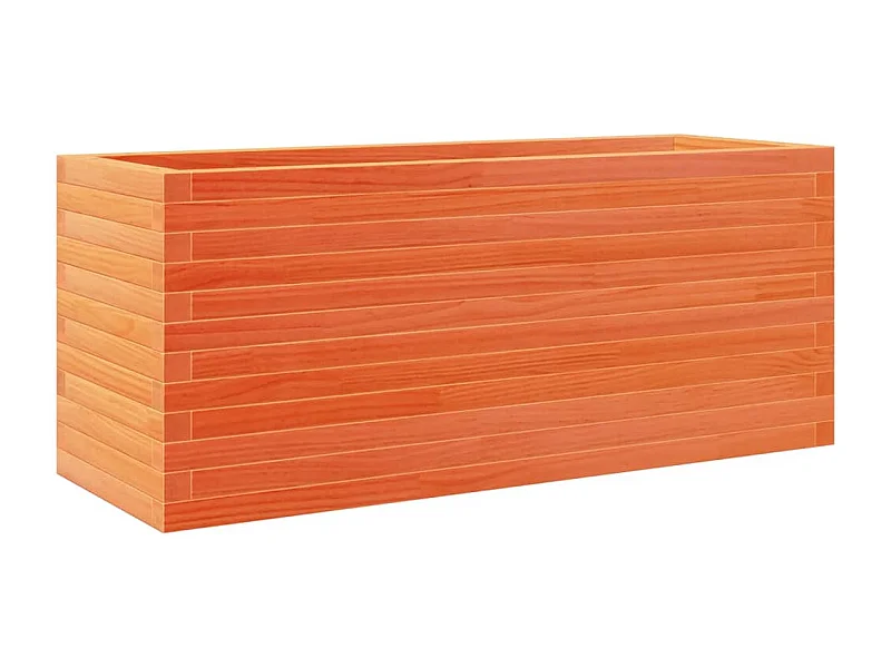 Bandeja para plantador, canteiro elevado, flores, terraço, jardim, cera 110 x 40 x 46 cm, madeira maciça de pinho marrom 02_0038432