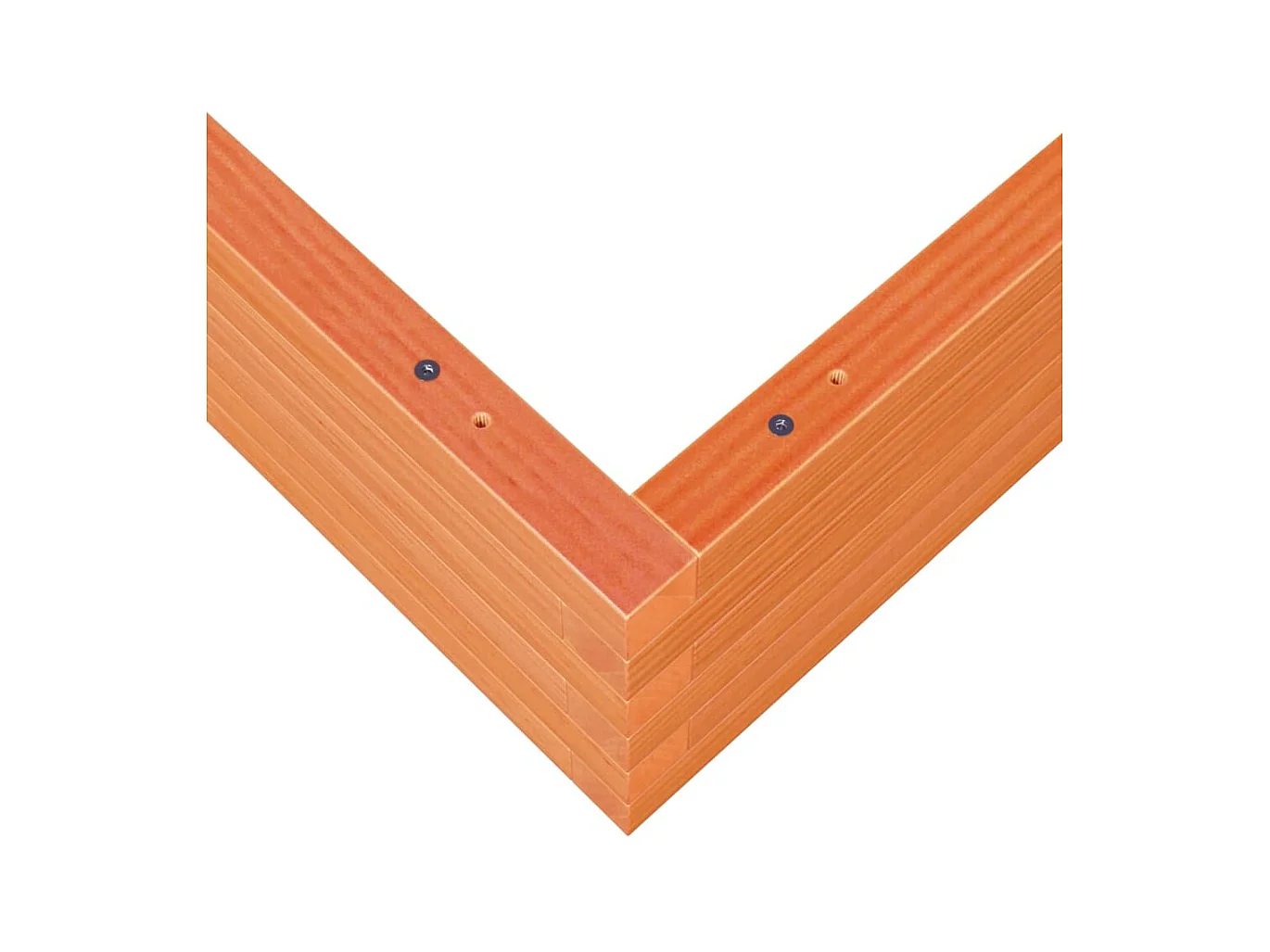 Jardinière bac lit surélevé bois marron 90 x 90 x 23 cm 02_0038527