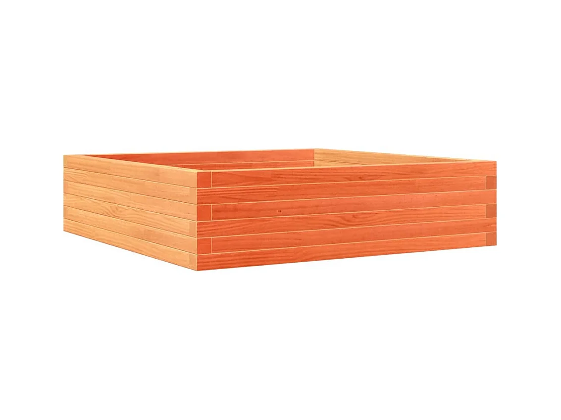 Vassoio per fioriera aiuola rialzata piante fiori terrazzo giardino cera 90 x 90 x 23 cm legno massello di pino marrone 02_0038527