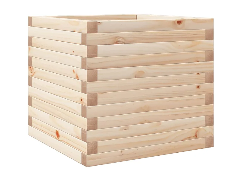 Vassoio per fioriera aiuola rialzata piante fiori terrazza giardino 50 x 50 x 45,5 cm legno di pino massiccio marrone 02_0037636