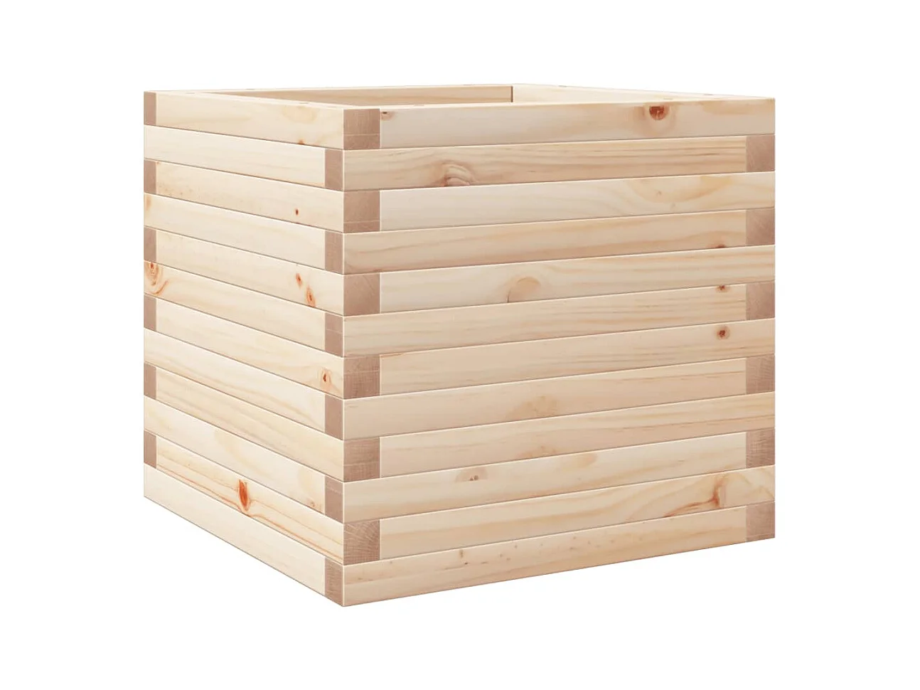 Vassoio per fioriera aiuola rialzata piante fiori terrazza giardino 50 x 50 x 45,5 cm legno di pino massiccio marrone 02_0037636