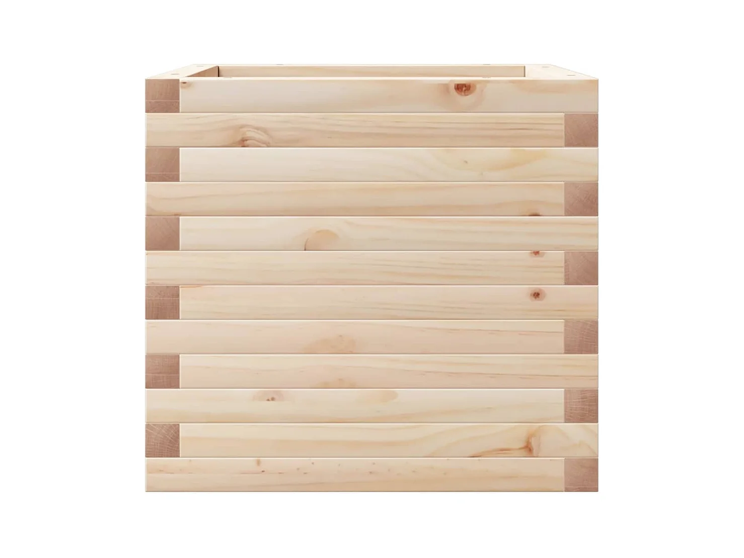 Vassoio per fioriera aiuola rialzata piante fiori terrazza giardino 50 x 50 x 45,5 cm legno di pino massiccio marrone 02_0037636