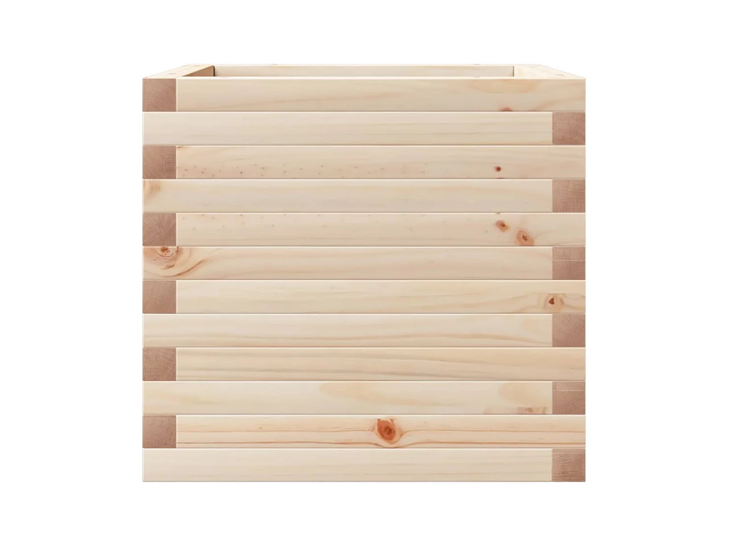 Vassoio per fioriera aiuola rialzata piante fiori terrazza giardino 50 x 50 x 45,5 cm legno di pino massiccio marrone 02_0037636