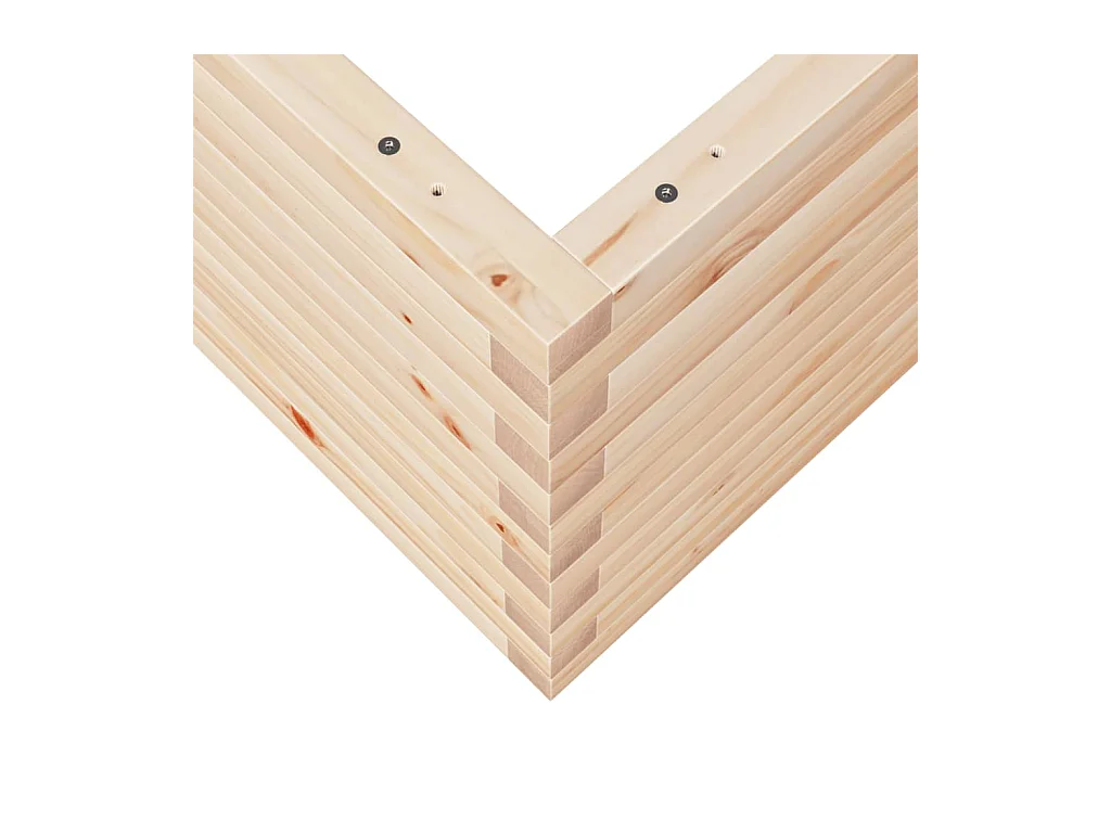 Vassoio per fioriera aiuola rialzata piante fiori terrazza giardino 50 x 50 x 45,5 cm legno di pino massiccio marrone 02_0037636