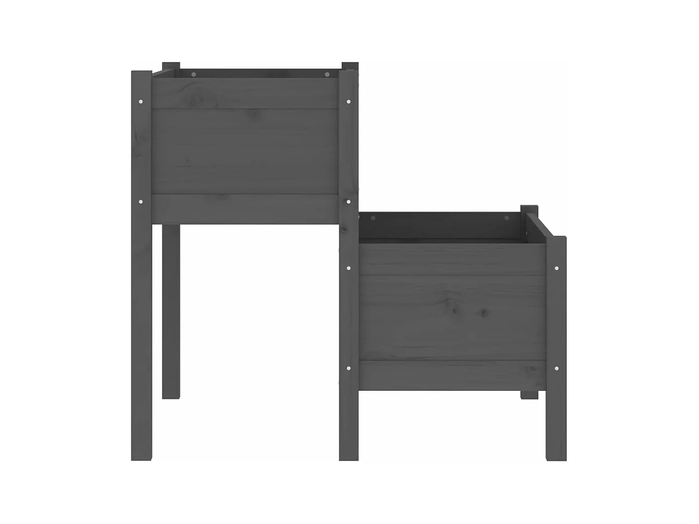 Jardinière bac lit surélevé bois marron 84.5 x 84 x 75 cm 02_0037959