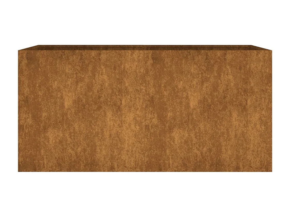 Jardineira canteiro elevado plantas flores terraço jardim 80 x 40 x 40 cm aço corten castanho 02_0037869