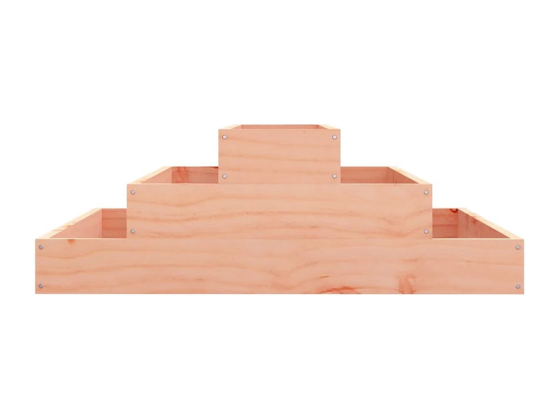 Vassoio per fioriera aiuola rialzata piante fiori terrazza giardino 80 x 80 x 27 cm legno massello di abete Douglas marrone 02_0037895