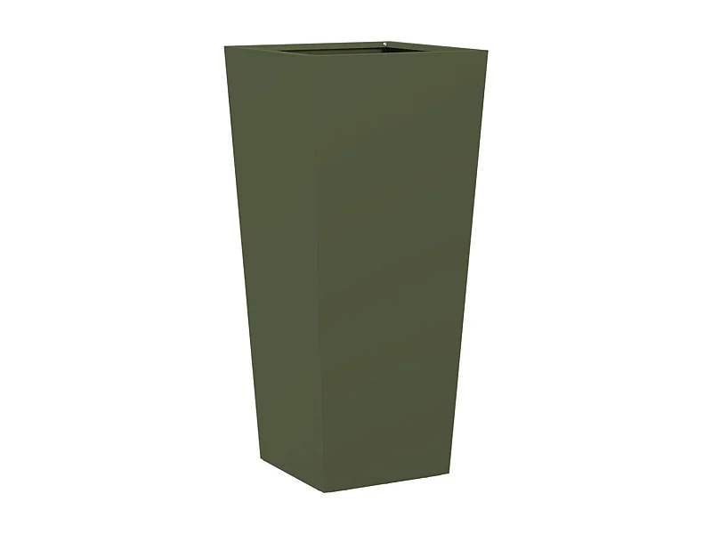 Bandeja para plantador canteiro elevado plantas flores terraço jardim azeitona 35 x 35 x 75 cm aço verde 02_0038695