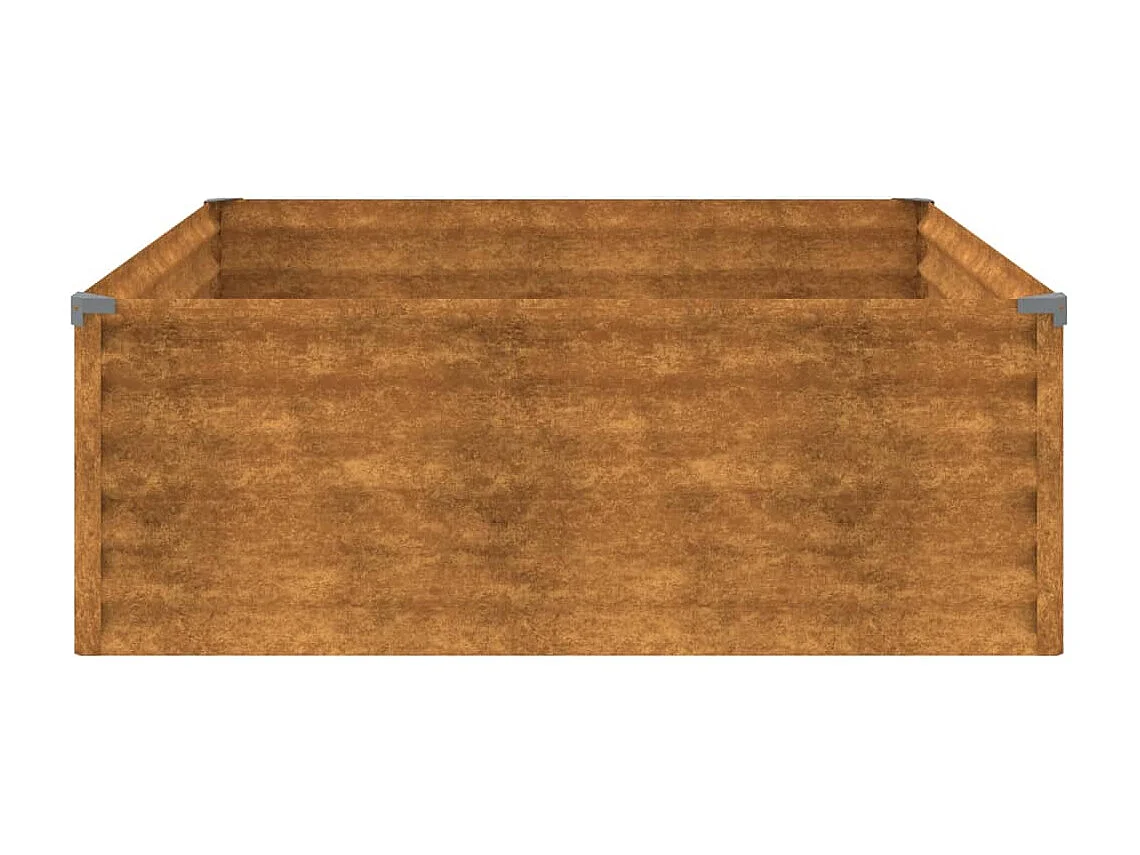 Jardinière bac lit surélevé marron 100 x 100 x 36 cm 02_0039289