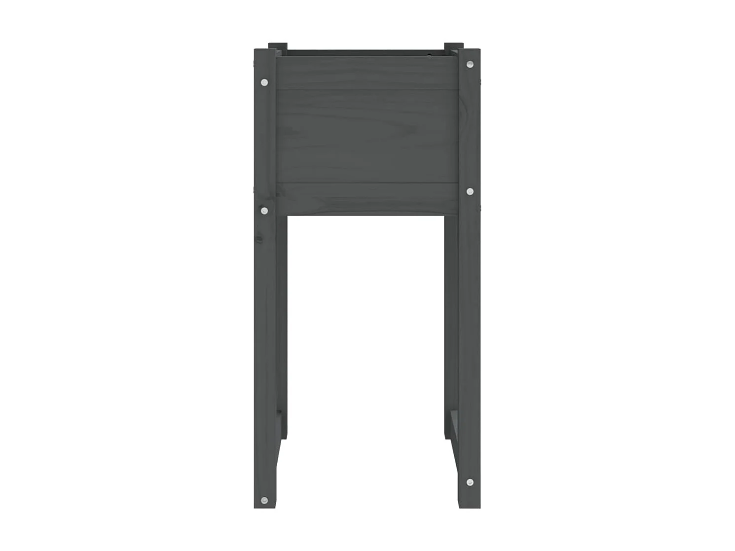 Vaso per fioriera aiuola rialzata piante fiori giardino terrazze set da 2 40 x 40 x 81 cm legno massello di pino grigio 02_0038971